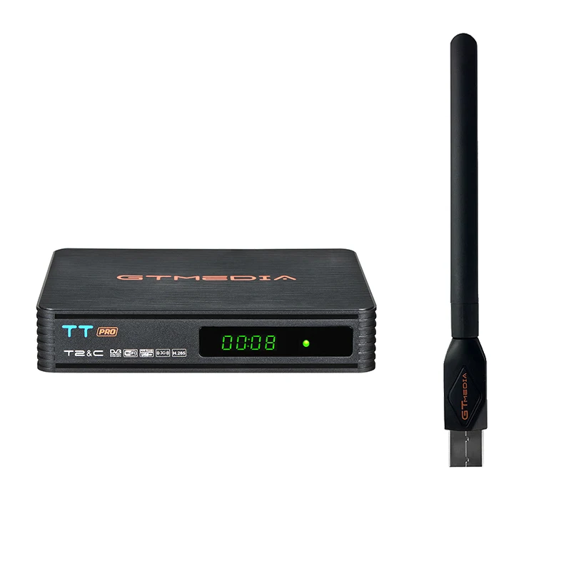 Цифровой ресивер GTmedia TT Pro + USB Wifi DVB T/C 2 поддерживает H.265/HEVC T H265 Hevc Dvb T2/C (вилка