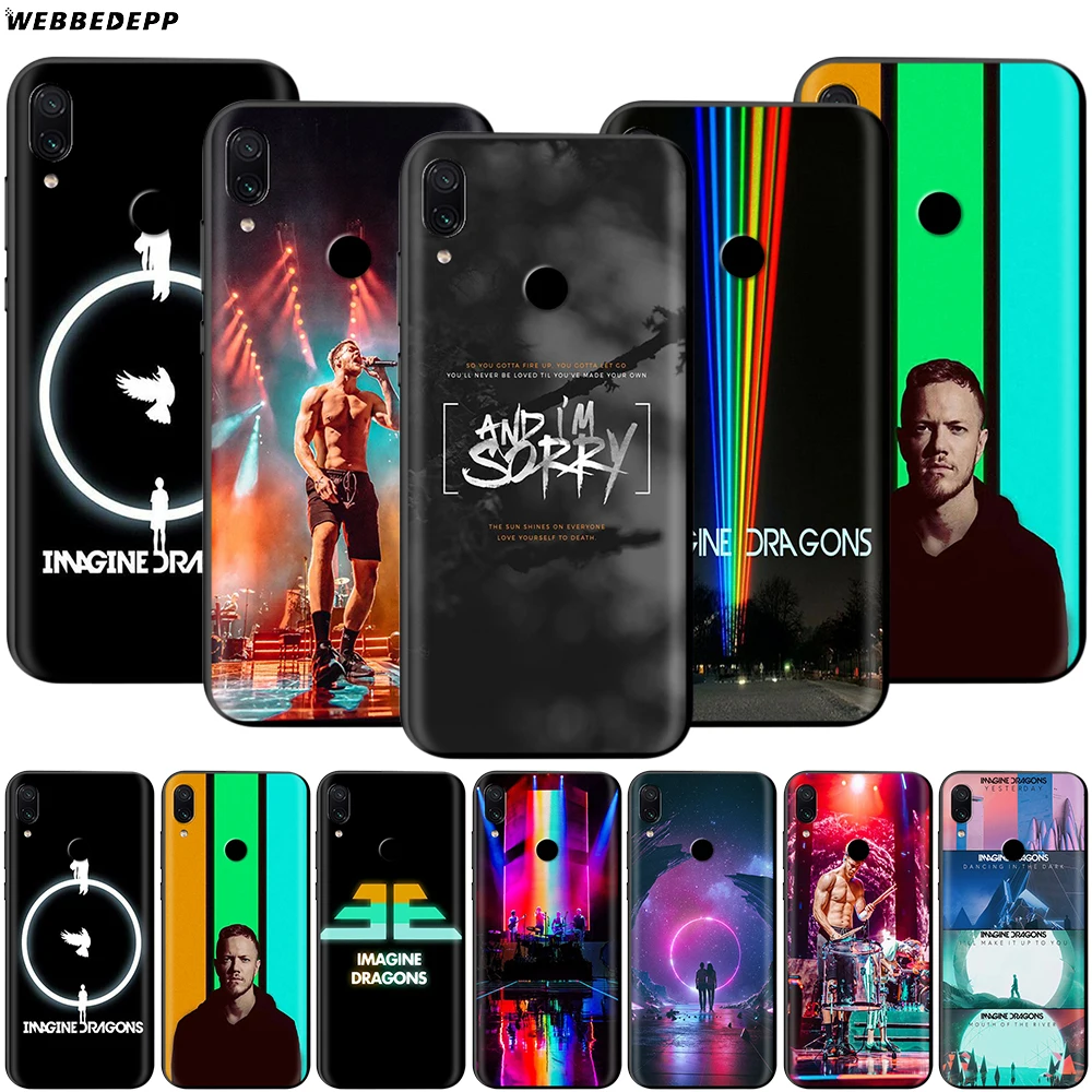 

Webbedepp Imagine Dragons Case for Xiaomi Redmi Note 8 MI 3 6 8 9 A1 A2 A3 5X 6X 9T CC9 Lite SE Pro Max Pocophone F1
