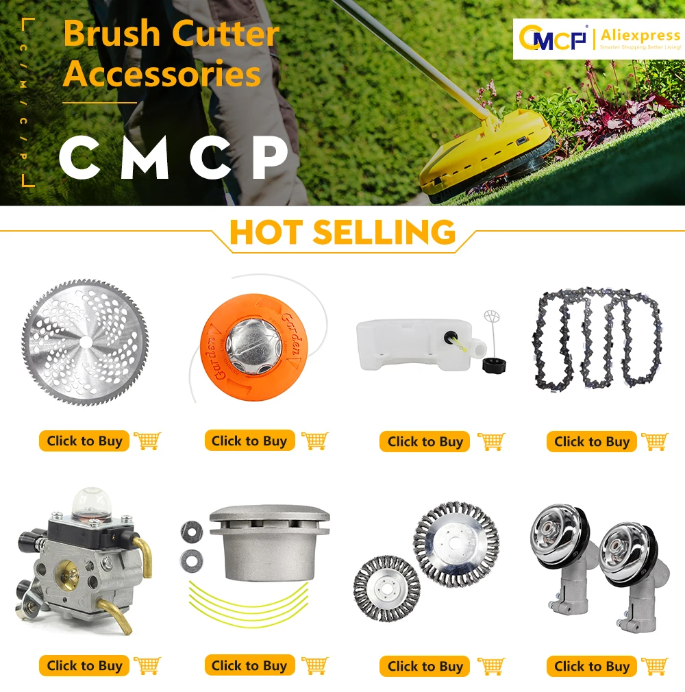 CMCP 1pcs Universal Aluminium Strimmer Head With 4 Lines Trimmer Heads String Set Grass Brush Cutter Accessory Garden Tools leaf blowers & vacuums