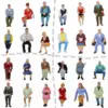 24pcs Model Railway Layout G scale Sitting Figures 1:22.5 1:25 All Seated Painted People 24 Different Poses