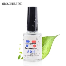 O desengraxador líquido de 10ml para unhas falsas/gel uv/polonês/adesivo/decorações remove rapidamente o acessório da arte do prego do manicure