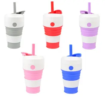 

Outdoor camping water Bottle Folding Portable Reusable Silicone Sports Travel Coffee Drinking Cup Fitness Drinkware new11..