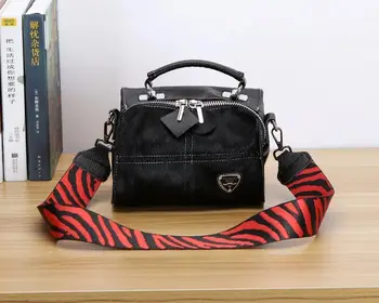 

Bags for Women 2020 New Horsehair Handbags Fashion Diamond-studded Single Shoulder Messenger Bag Wide Shoulder Strap Bolso Mujer