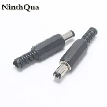 

2/5/10pcs DC Power Cable Plug 5.5*2.1/2.5MM Electrique Connector Female Mount Socket Jack Plug Wire Terminals Adapter 9mm length
