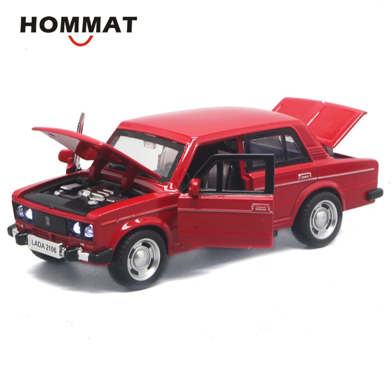 HOMMAT масштаб 1:32 Классическая ВАЗ Лада 2106 модель автомобиля игрушка из сплава