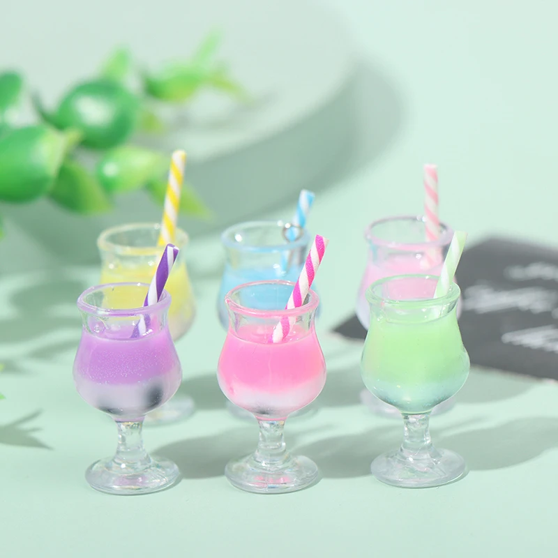 5pcs 112 Dollhouse Miniature Drink Juice Cups Model For Doll House