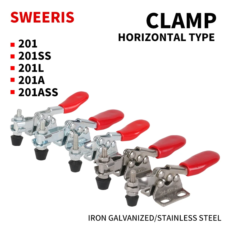 1pcs GH 201A Horizontal Toggle Clamp Quick Release Toggle Clamps Set