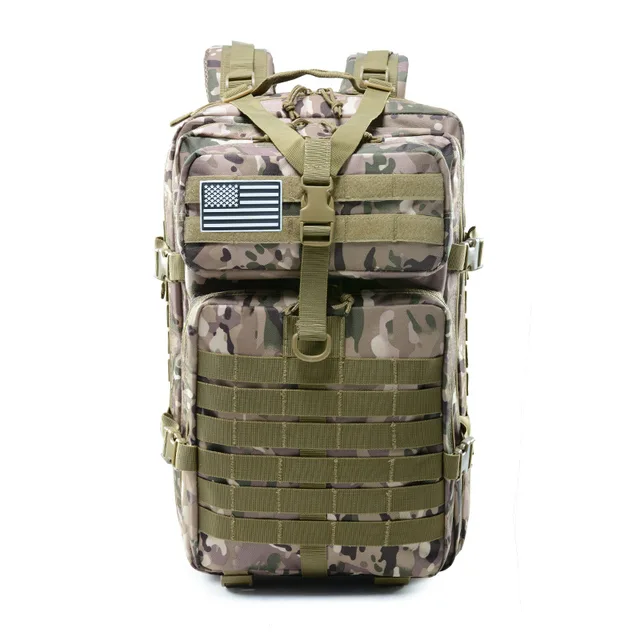 Men Large Capacity Tactical Backpack 30/50L Army Military 3P Softback Outdoor Waterproof Bug Rucksack Hiking Camping Hunting Bag CP 50L