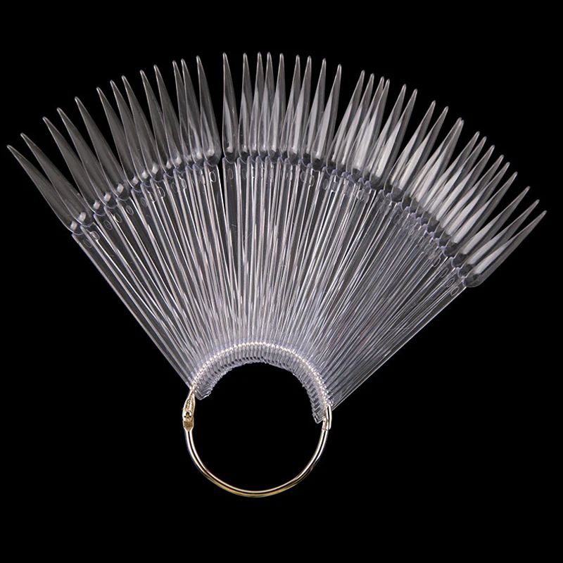 

New Nail Tips Color Card Display Design Fan-Shaped Board Nail UV Gel Decoration Transparent Natural Ring Nail Art Tools