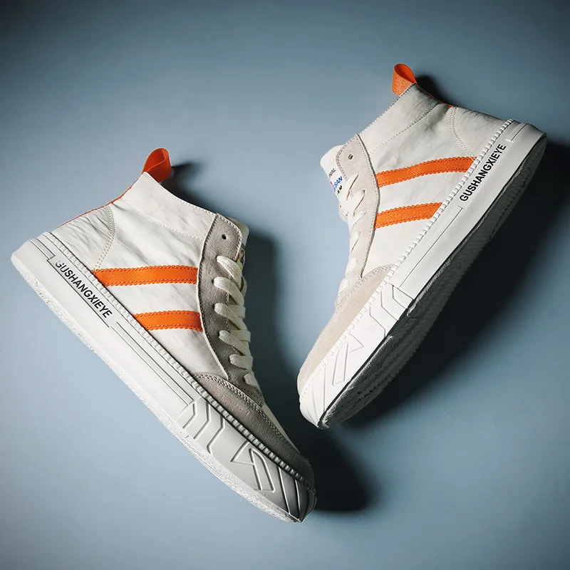 

High Shoes Men Korean-style Trend MEN'S SHOES Mid-top Canvas Winter New Style 2019 Casual Shoes Fashion Versatile Men Sneakers