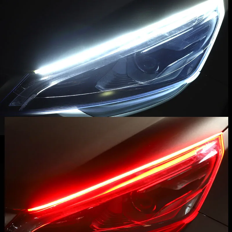 2 шт. автомобильный DRL светодиодный дневные ходовые огни автоматический поток