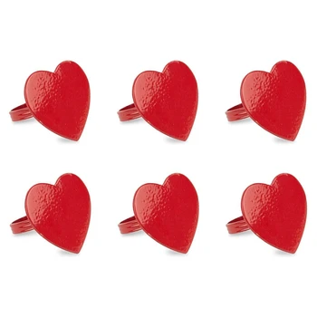 

Metal Heart-Shaped Napkin Ring, Love Napkin Holder Decoration Suitable For Family Dinner, Wedding, Outdoor Party Or Daily Use