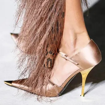 

2020 Pumps Women Stiletto Heels Shoes Satin Silk Tacones Mujer Szpilki Damskie Pointed Toe High Heels Women Salto Alto Feminino