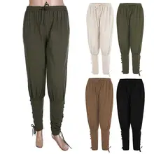 Для мужчин с резинкой на щиколотке средневековый Viking навигатор брюки быстросохнущие Ренессанс брюки