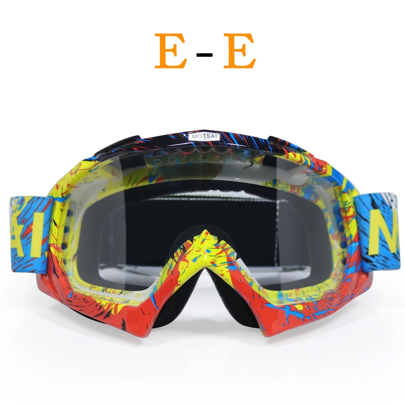 Лыжные очки gear s гибкий кросс-шлем маска для лица мотокросса очки ATV Dirt Bike UTV очки gear очки - Цвет: E2