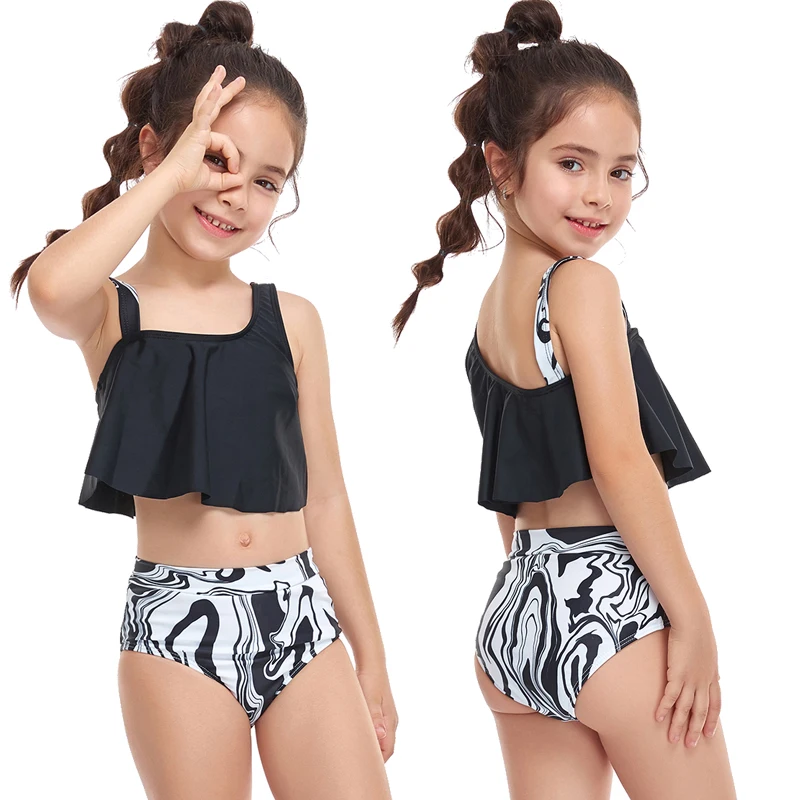 Ghazzi Women Swimsuits Teen Girls Printed Two Piece Tankini Bikini Set with Boy Shorts Bathing Suits Swimwear 
