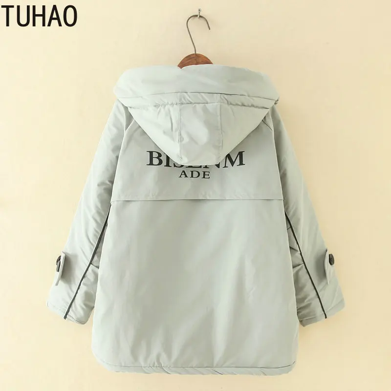 TUHAO размера плюс 5XL 4XL 3XL куртки с капюшоном парки зимняя куртка для женщин теплое плотное зимнее пальто женская одежда LZ83
