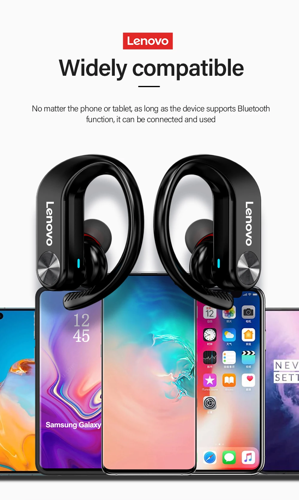 wireless bluetooth earbuds Lenovo TWS Bluetooth 5.0 Headphone Wireless Sports Earphone IPX5 Waterproof Low Gaming Delay Headset with Battery Display earphone