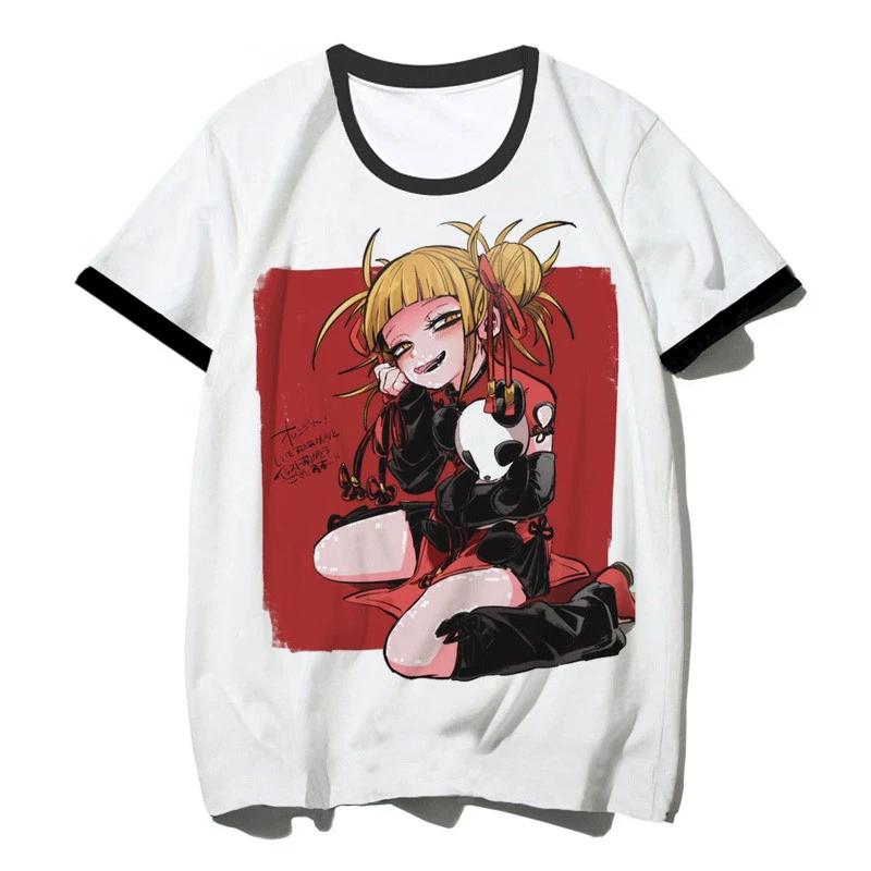 4 Ahegao Футболка с принтом Himiko Toga Waifu мужской wo Мужская футболка Boku No Hero Academy Harajuku Топ аниме мультфильм футболка - Цвет: 4