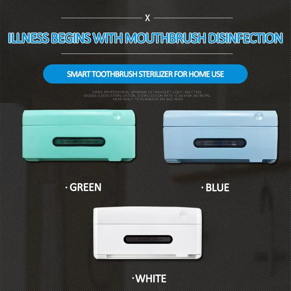 

Fashion Uv Sterilizer ABS+PC Holder Toothbrushsterilizerholder Mount Large Capacity Toothbrush Disinfection Portable 3 Colors