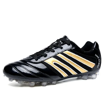 

New 2020 AG Men Teenager Soccer Shoes Kids Futsal Cleats Training Football Boots Black Blue Sport Sneakers