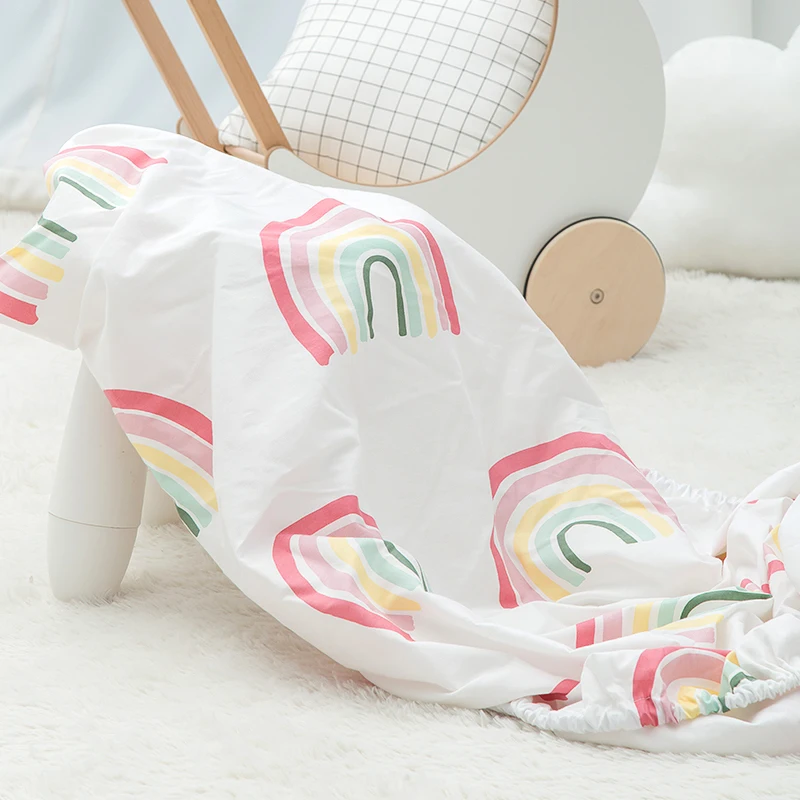 3pcs A Set Crib Bedding Set Newborn Cotton Bedding Set Quilt Cover Pillowcase Fitted Bed Sheet For 120x60 130x70cm Bed (20)