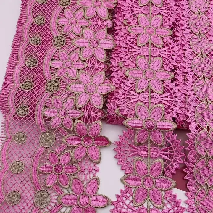 16colors in stock  Wholesale new Polyester Venise Lace suit african lace for wedding DIY crafted