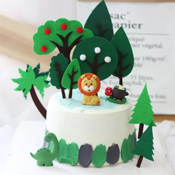 

Cute Birthday Cake Toppers Forest Animal Tigers Panda Silicone Squirrel Animals Models for Kid`s Happy Birthday Cake Topper