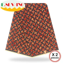 Анкара африканская вощеная ткань принтом 12 ярдов хлопок настоящий голландский воск Гана нигерийский стиль для шитья африканские платья одежда 11