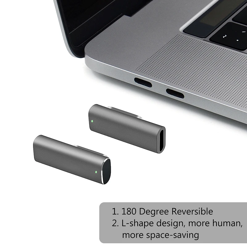 Магнитный USB C адаптер 20 контактов разъем типа C, поддержка PD 100 Вт быстрая зарядка, 10 GBP/s передача данных Совместимость с MacBook Pro