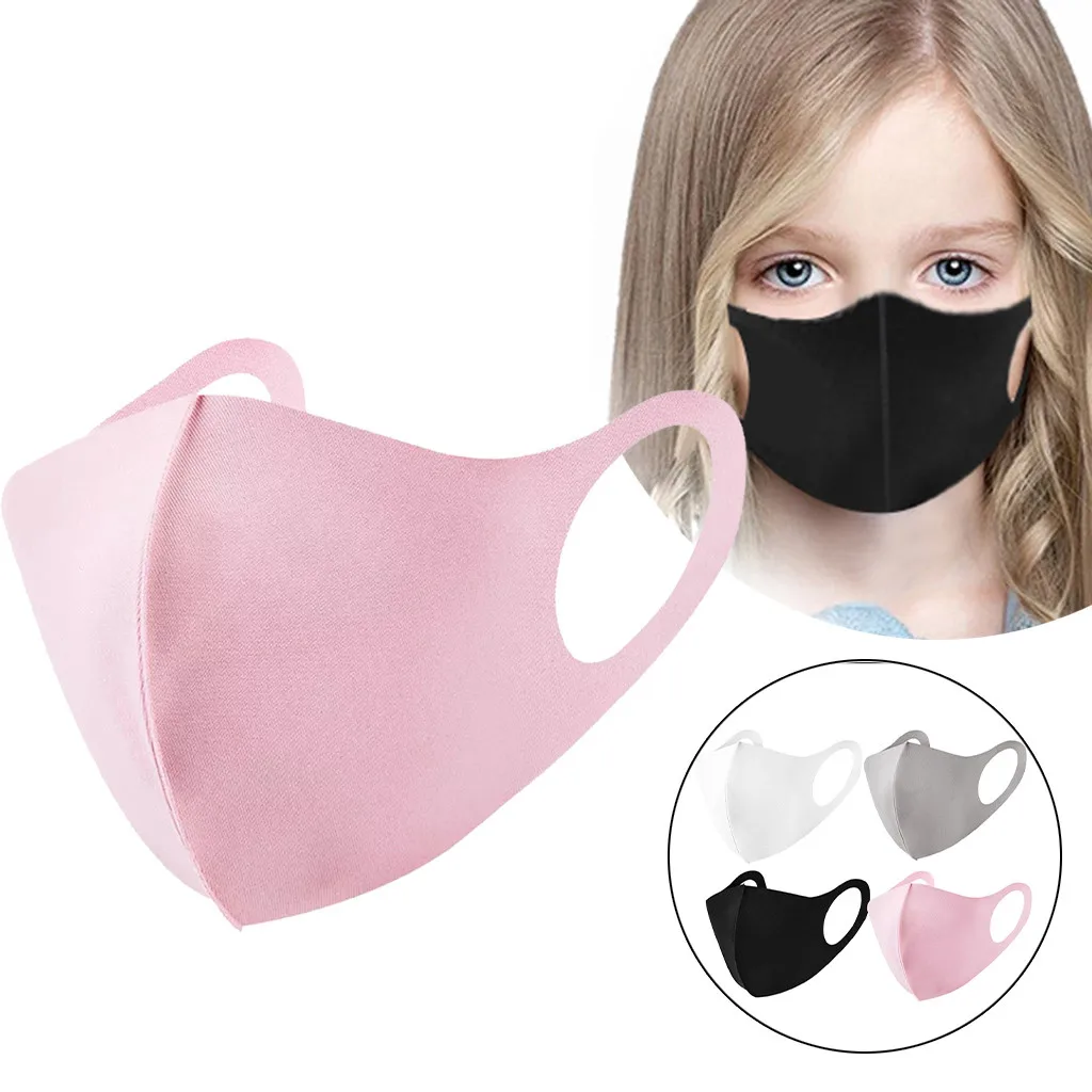 

5pc Health Cycling Mouth Scarf Anti-Dust Windproof Polyester Face Respirator For Men Women Solid Multi Color Comfort Earloops