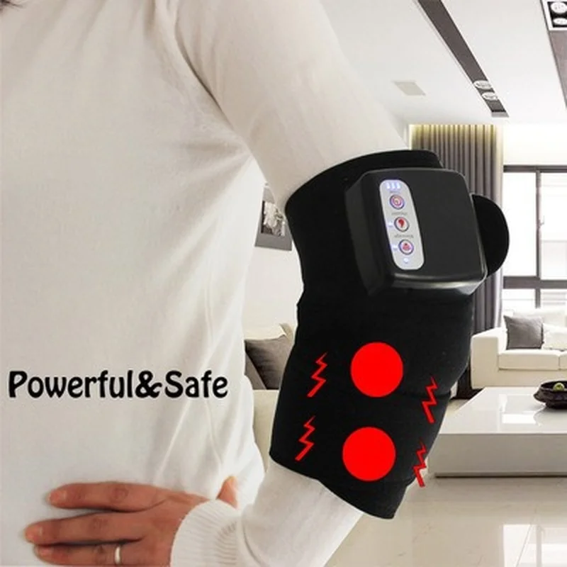 Electric Heating Knee Massager Far Infrared Joint Physiotherapy Elbow Pad Vibration Massage Pain Relief Health Care | Красота и