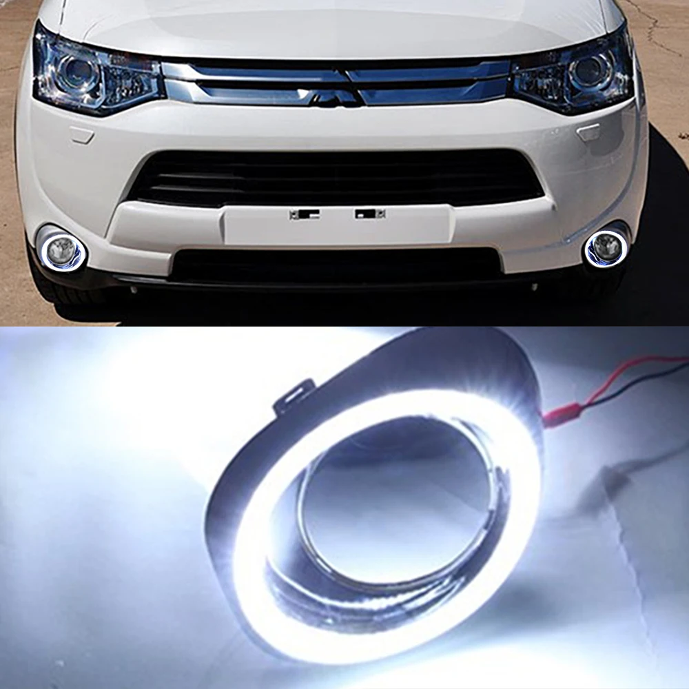 2 шт. светодиодные дневные ходовые огни для Mitsubishi Outlander 2013 2014 2015 светильник