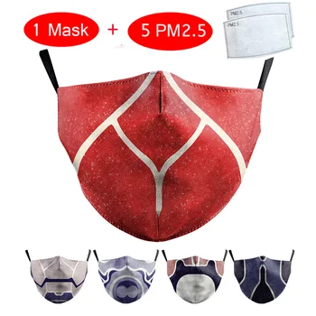 

6PCS Summer ice silk sunscreen face mask Children cartoon anime shade dustproof and breathable thin section 3d printed masks