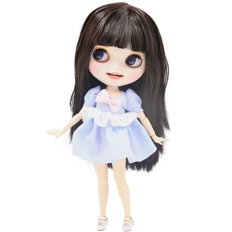 DBS 1/6 bjd кукла 30 см joint body No. BL9601 черный staright волосы белая кожа резные Губы Улыбка SD Подарочная игрушка по индивидуальному заказу