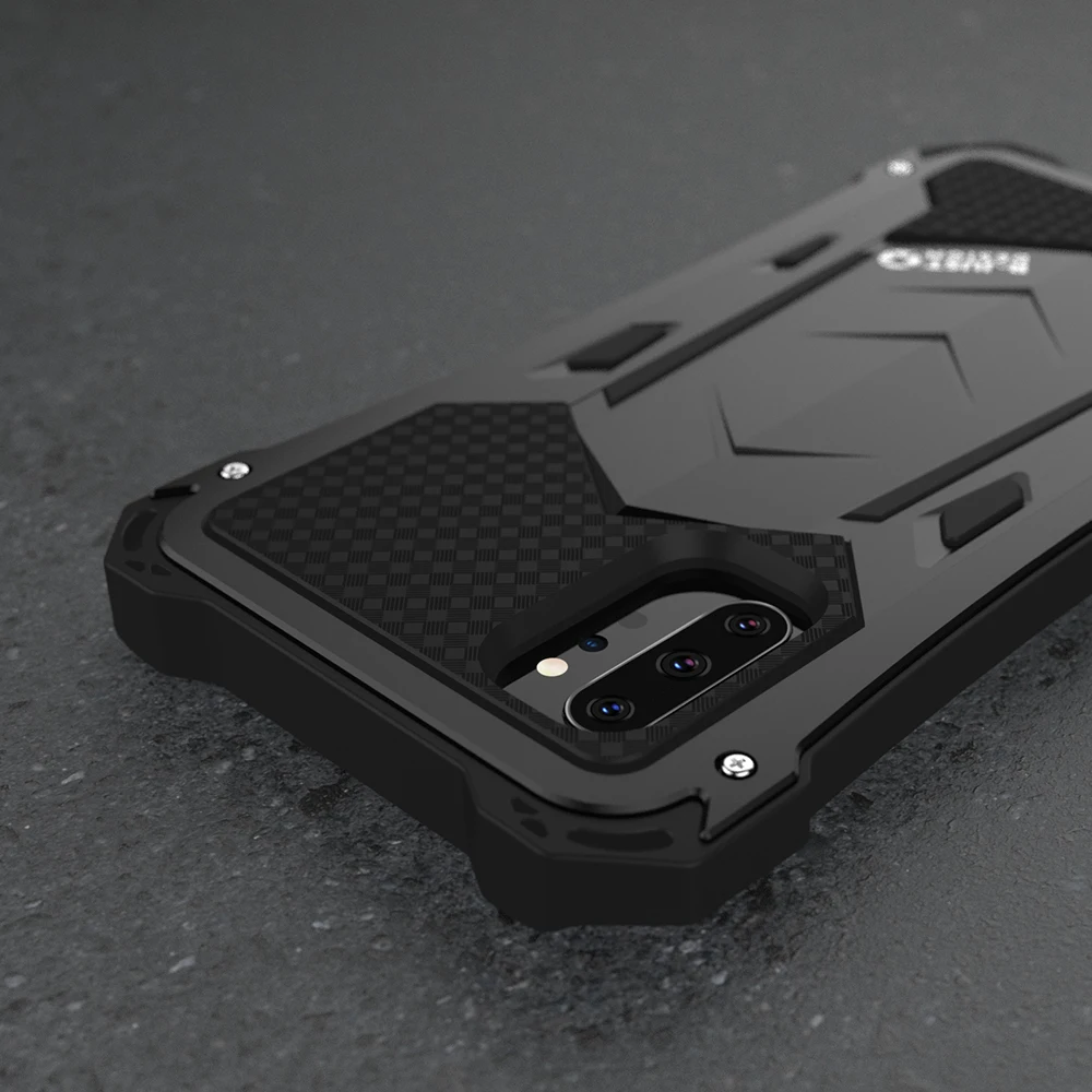 R-JUST For Samsung Note 10 plus 10 Luxury Doom Armor Duty Shockproof Metal Aluminum Phone Cases For Samsung Galaxy S10 plus 5G