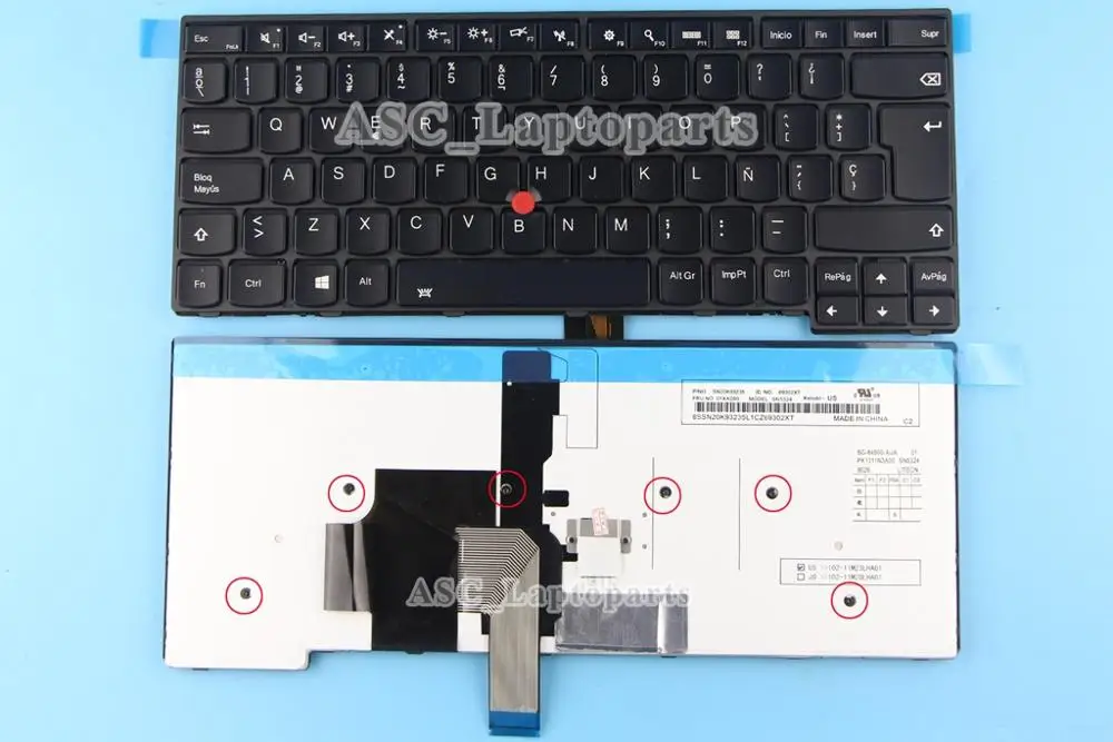 

New SP Spanish Teclado KeybFor IBM Lenovo Thinkpad L440 E431 E440 L450 L470 Laptop Keyboard Black Frame Black For Win8, BACKLIT