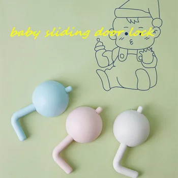 

3Pcs Baby Sliding Door Lock Anti-opening Anti-pinch Child Safety Drawer Locks Easy To Store Cabinet Cupboard Toilet Door Locks