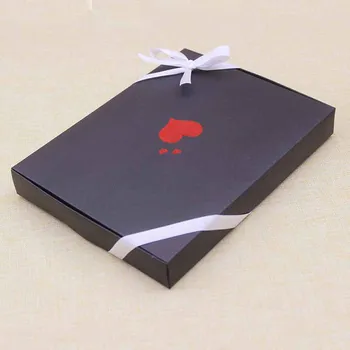 

5pcs Diy Red heart jewelry packing box red /kraft /white color big gift package box wedding favors candy things decoration box