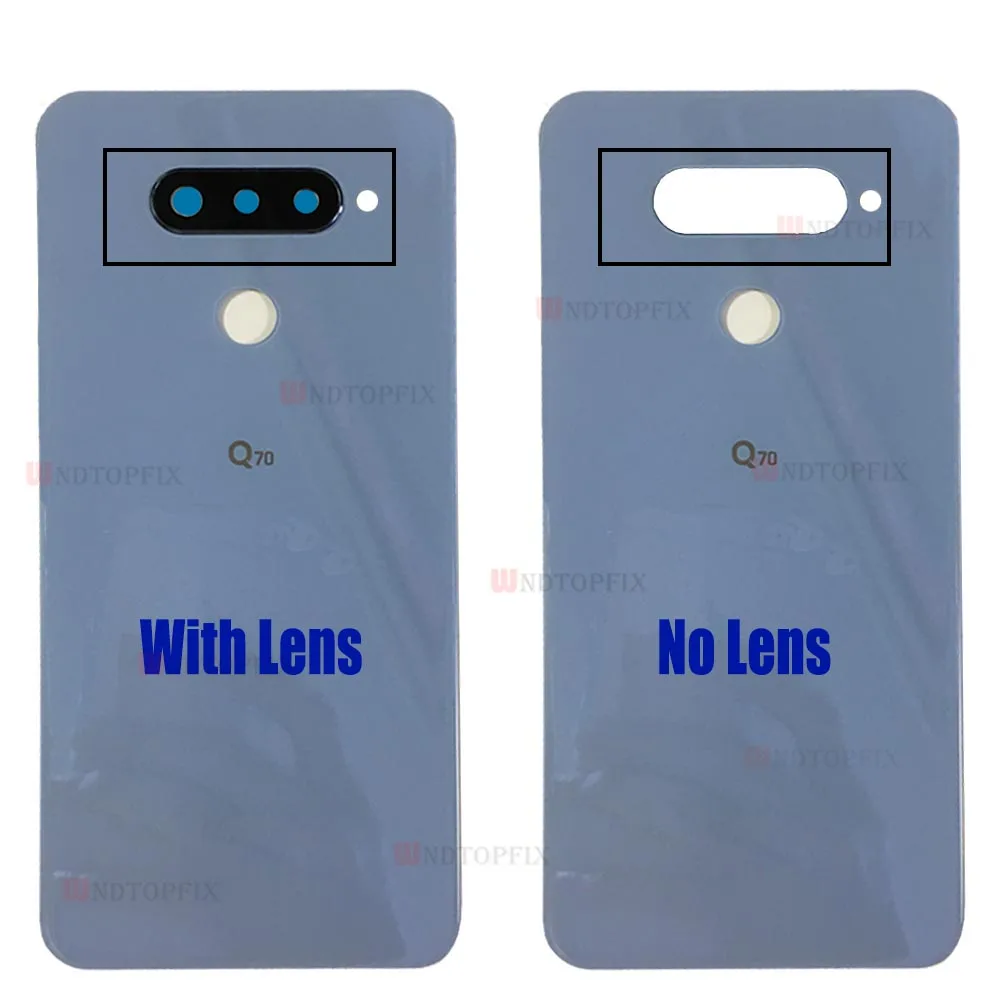 Стекло для LG Q70 Батарея крышка дверца батарейного Q70 сзади Корпус задний Чехол с объективом+ клей Запасная часть