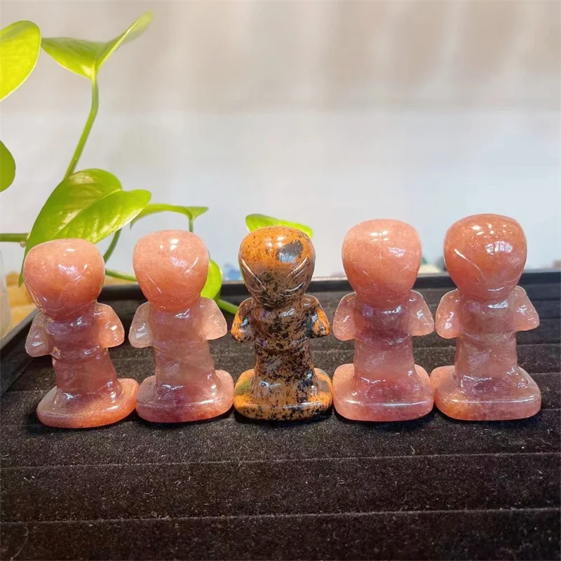 

Натуральные кристаллы, Мультяшные Резы, ручная работа, полированные кварцевые лечебные драгоценные камни для фотографий