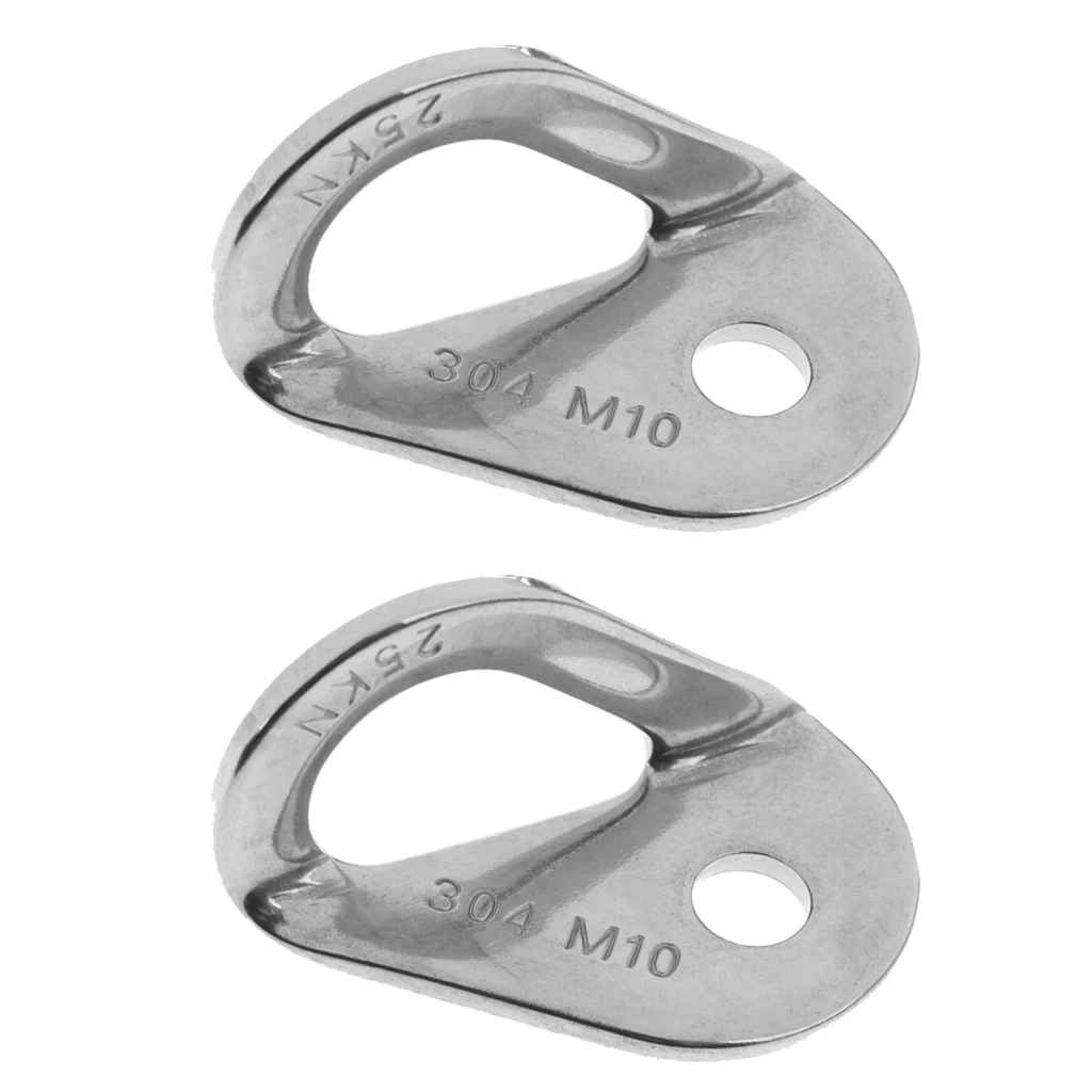 2 Pieces 10mm 25KN 304 Stainless Steel Mountaineering Rock Climbing Caving Bolt Hanger Equipment Outdoor Climbing Accessories