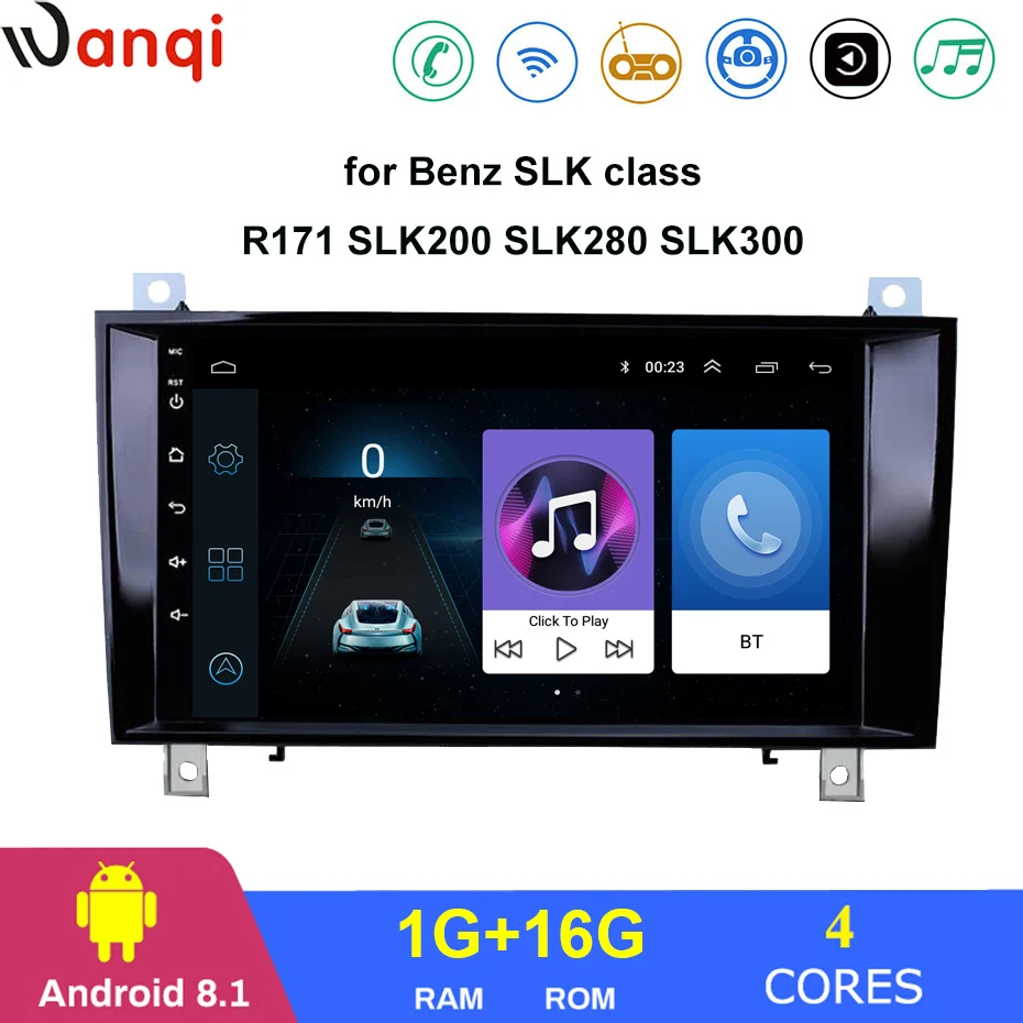 8 дюймов стиль android 8,1 Автомобильный плеер navi для Mercedes Benz SLK КЛАСС R171 SLK200 2000-2011с gps SWC BT wifi
