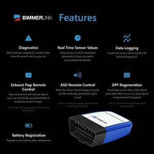 Image 4 - Vgate vLinker BM per BMW Scanner ELM327 Bluetooth 4.0 OBD 2 wifi OBD2 strumento diagnostico per Auto ELM 327 Auto ODB2 per BMW Bimmercode