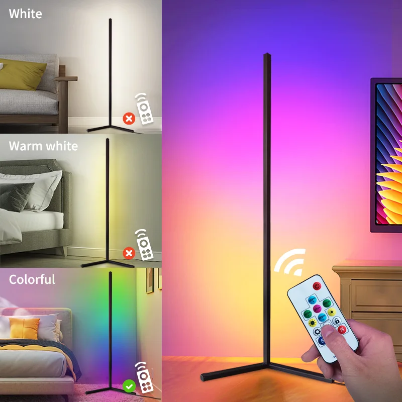 Rgb Led Floor Standing Lights | Corner Floor Modern - Floor Lamp Corner - Aliexpress