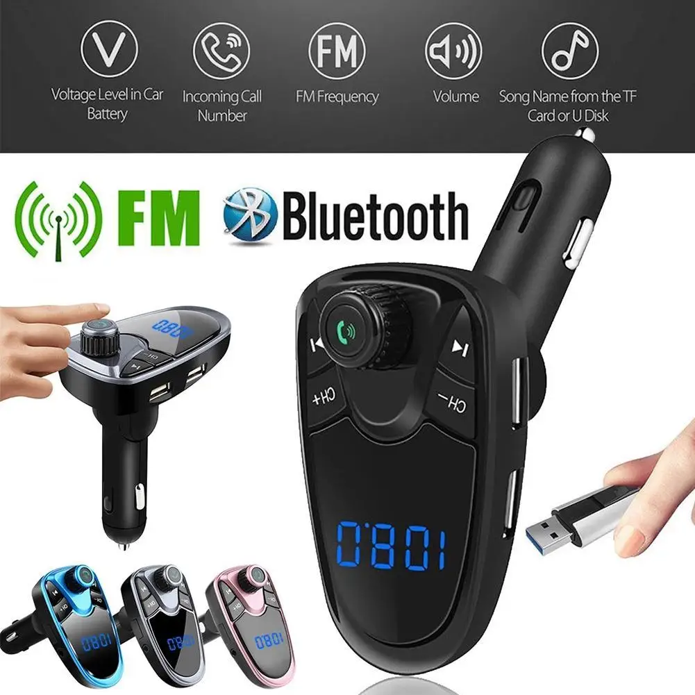 Car Bluetooth Wireless Fm Transmitter Kit Mp3 Player Radio Adapter Usb  Charger Support Tf Card Flash Drive - Fm Transmitters - AliExpress