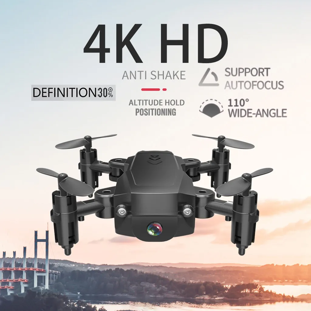 

H16 2.4G 4K HD Camera WIFI FPV Altitude Hold Foldable Micro Pocket Selfie Drone Quadcopter H16 2.4G 4K HD Camera Foldable #G20