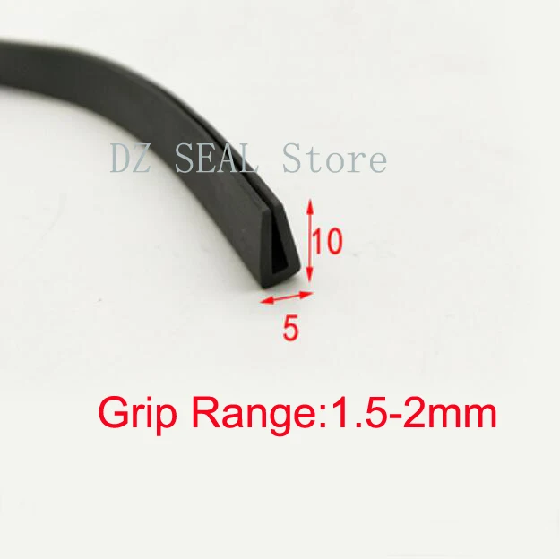 5x10mm 1 Meter U Shaped Rubber Sealing Strip Edge Trim Automobile Door Edge Guard For Glass Metal Wood Panel Board Sheet Cabinet - Цвет: 5x10mm