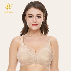 Wingslove Full Coverage Wirefree Minimizer Bra Non Padded Plus Size Lingerie For Big Breast Women Cup C D E F G H