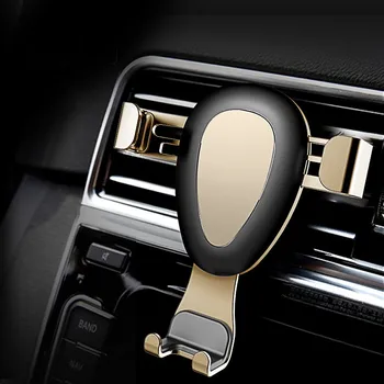 

On-board Phone Holder Car Air Outlet Bracket Car Clip-on Phone Stand Metal Gravity Holder GPS Stand For iPhone XS MAX Xiaomi